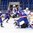 SOCHI, RUSSIA - APRIL 26: Slovakia's Robert Lantosi #23 scored 2-0 goal on powerplay against Latvia during relegation round action 2013 IIHF Ice Hockey U18 World Championship. (Photo by Matthew Murnaghan/HHOF-IIHF Images)